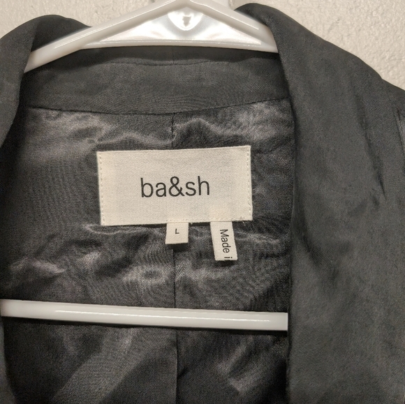 ba&sh Arya Blazer Button Dress (Women's size 8 US) Black Cupro NWT - Picture 10 of 16